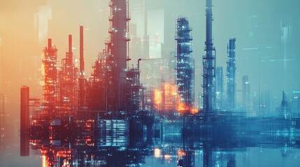 city, night, industry, oil, building, factory, plant, business, urban, industrial, light, sunset, refinery, skyline, sky, architecture, power, abstract, pollution, cityscape, water, river, landscape, 