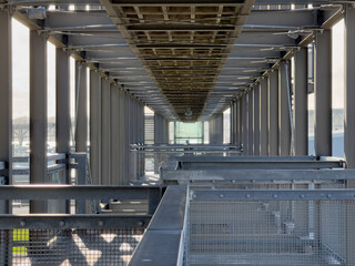 Auckland, New Zealand. The Gantry at Silo Park, Wynyard Quarter on the waterfront, a 100 metre long...