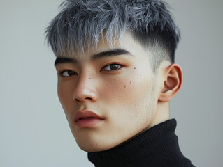 portrait of a man with silver hair