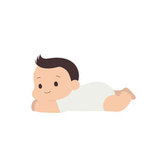 Cheerful Baby Resting Illustration