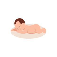 Obraz premium Dreaming Baby Comfortably Illustration