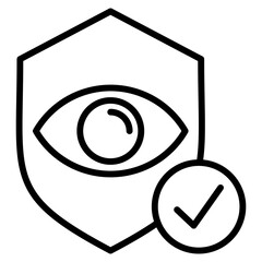eye protection single icon