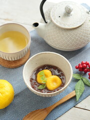 冬至に食べる料理 冬至かぼちゃ白玉