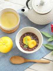 冬至に食べる料理 冬至かぼちゃ白玉