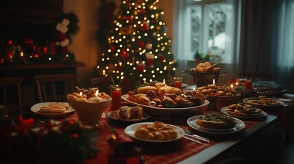 food, buffet, market, fruit, healthy, delicious, restaurant, dessert, cake, chocolate, sweet, salad, red, fresh, vegetable, meat, green, tasty, cuisine, meal, table, dinner, snack,generative ai