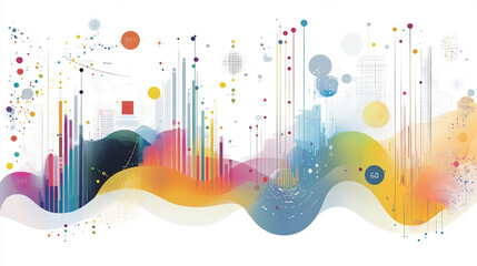 modern business concept abstract background, marketing research development planning management strategy analysis accounting business, Abstract background with various geometric elements and lines.