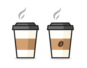 Paper coffee cup vector illustration