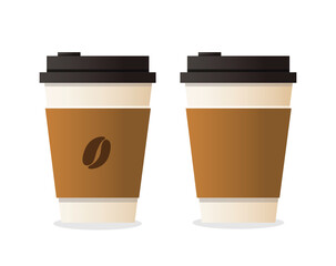 Paper coffee cup vector illustration