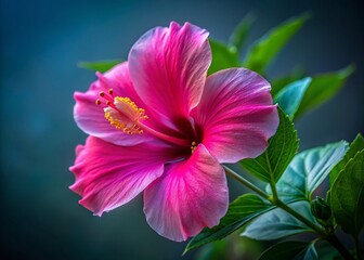 Delicate Pink Hibiscus Flower Macro Photography - Vibrant Petals, Botanical Beauty