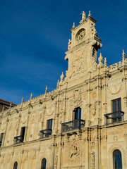 Fototapeta premium The former Convent of San Marcos in the city of Leon. Today is an operating luxury parador hotel, Leon, Spain - stock photo