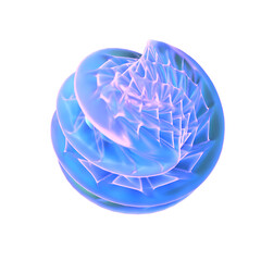 3D illustration Holographic Abstract Shape