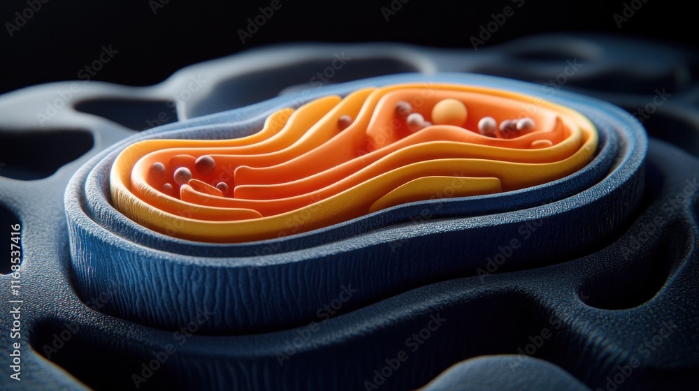 Poster cross-section of a cell's internal structure.