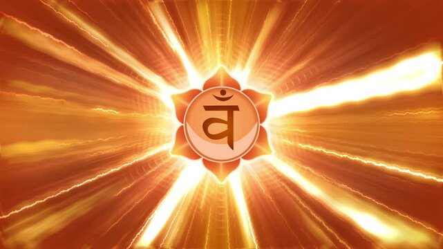 Sacred Geometry Svadhisthana Sacral Chakra Orange Looped Background