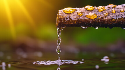 water dripping water