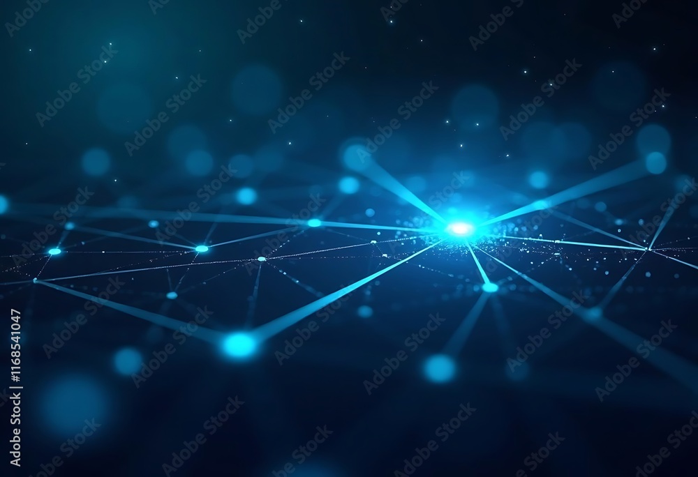 Poster technology network background connection cyber space ai generative
