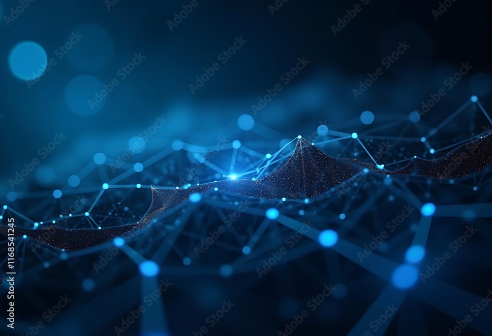 Poster technology network background connection cyber space ai generative