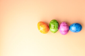 eggs on pastel background. easter background