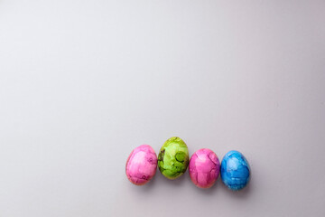 eggs on pastel background. easter background