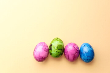 eggs on pastel background. easter background