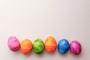 eggs on pastel background. easter background