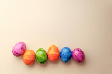 eggs on pastel background. easter background