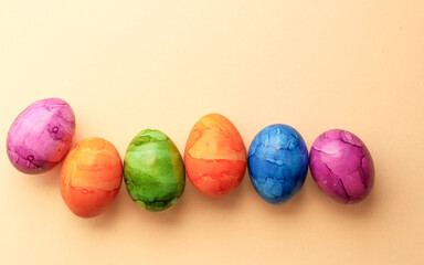eggs on pastel background. easter background