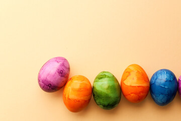 eggs on pastel background. easter background
