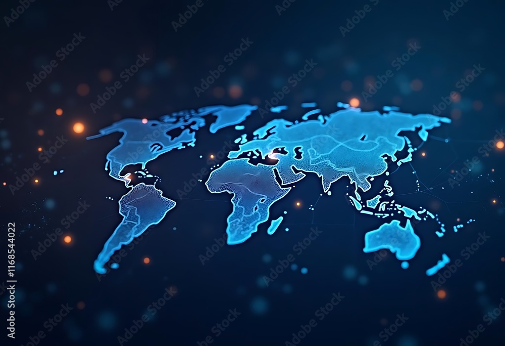 Poster technology network background connection cyber space ai generative