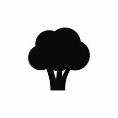 broccoli vegetable healthy food icon vector sign