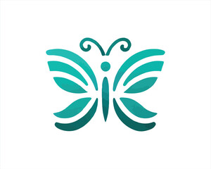 Colorful Butterfly Logo Design Vector Illustration.