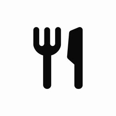 Restaurant cutlery dining utensils food icon vector sign