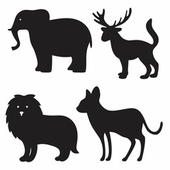 silhouettes of animals