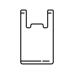 plastic bag icon, simple flat style, illustration, logo sign symbol pictogram template, for ui or ux isolated on white for mobile app, editable