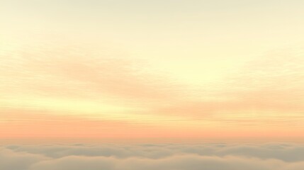 Fototapeta premium A serene sky at dawn above the clouds, showcasing soft pastel colors and tranquility.