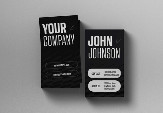 Black Utilitarian Business Card Potrait