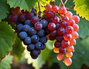 Fototapeta premium bunch of red grapes