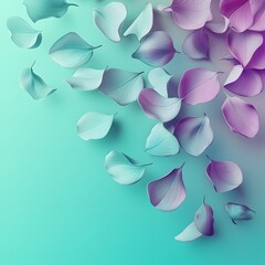 Pink Floral Heart Design with Light and Bright Background