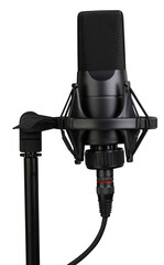 Professional microphone isolated. Podcast or recording studio