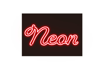 Retro Red Neon Text Design