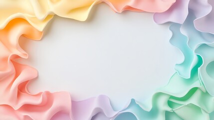 Pastel Fabric Waves Frame A Blank Space