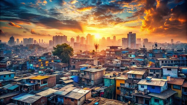 Double Exposure: Mumbai's Dharavi Slum & Vibrant Cityscape