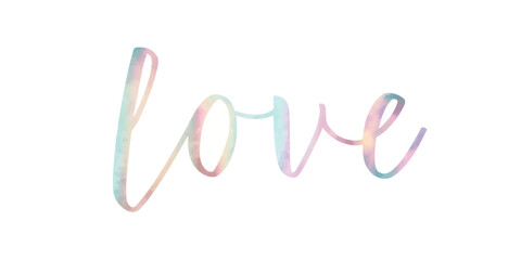 Soft pastel colors, watercolor style, elegant typography, love theme, romantic design, artistic expression, digital art.