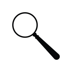 Magnifying glass. Magnifying glass flat vector icon and symbol design