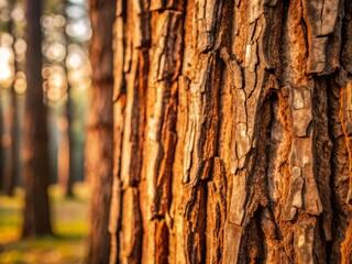 Obraz premium Grungy Brown Wood Bark Texture Background with Copy Space - Right Side