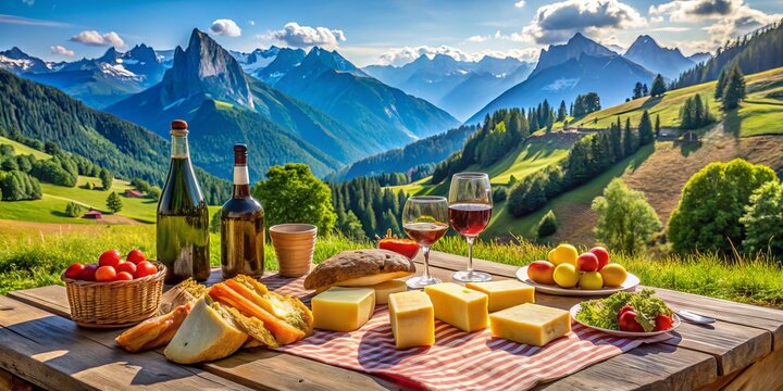 Gstaad Switzerland: Gourmet Alpine Picnic with Breathtaking Mountain Panorama