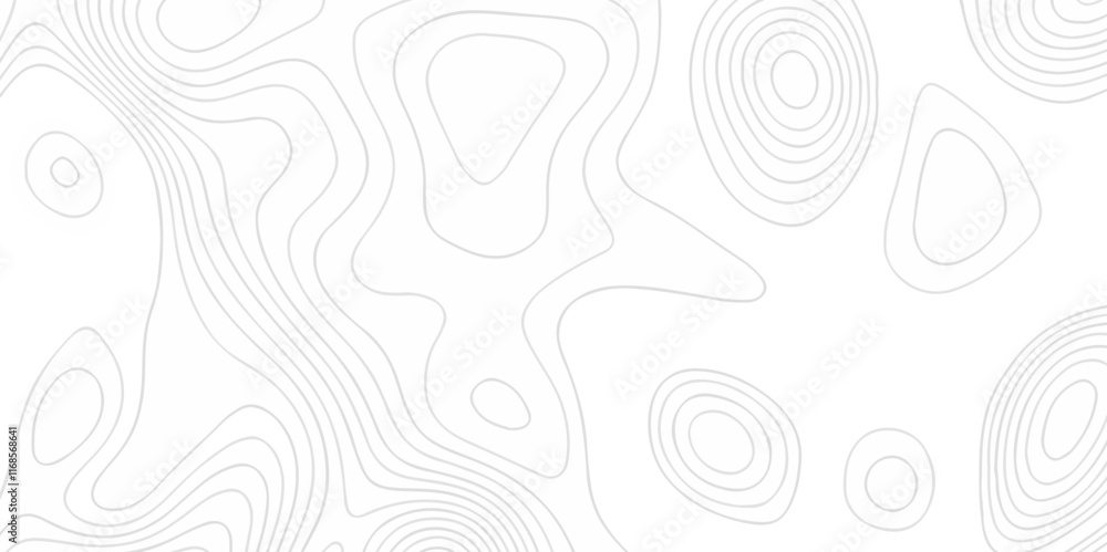 Poster contour abstract map relief land outline. topographic map patterns. white wave paper curved reliefs 