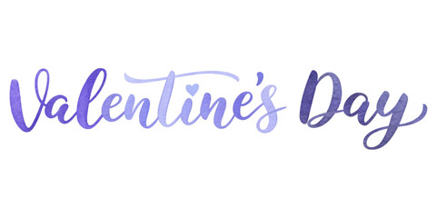 Valentine's Day watercolor design, elegant script font, romantic theme, festive celebration, love and affection.