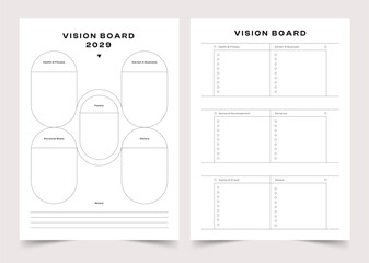 Vision Board Planner, Vector Planner