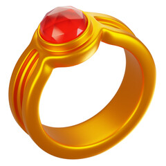 3d rendering adventure game icon concept. 3d render ring icon