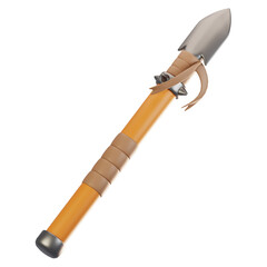 3d rendering adventure game icon concept. 3d render spear icon